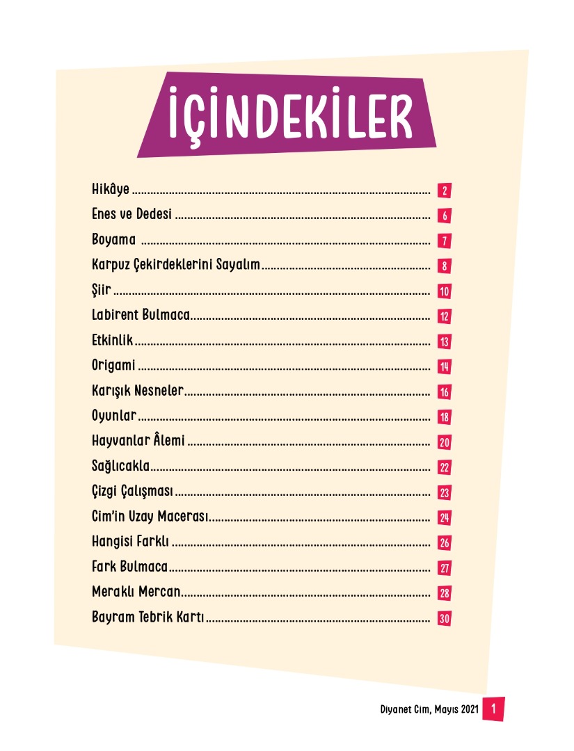 Diyanet Cim Dergisi Mayıs Sayısı Çıktı.